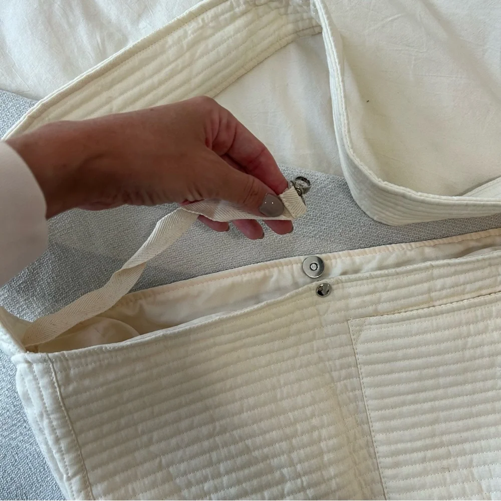 Cream Quilted Dog Carrier